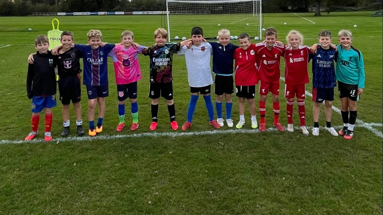 Advanced performance group lined up on the pitch